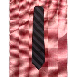 Polo Ralph Lauren Men's Striped Necktie Dark Gray Red Blue Classic Silk